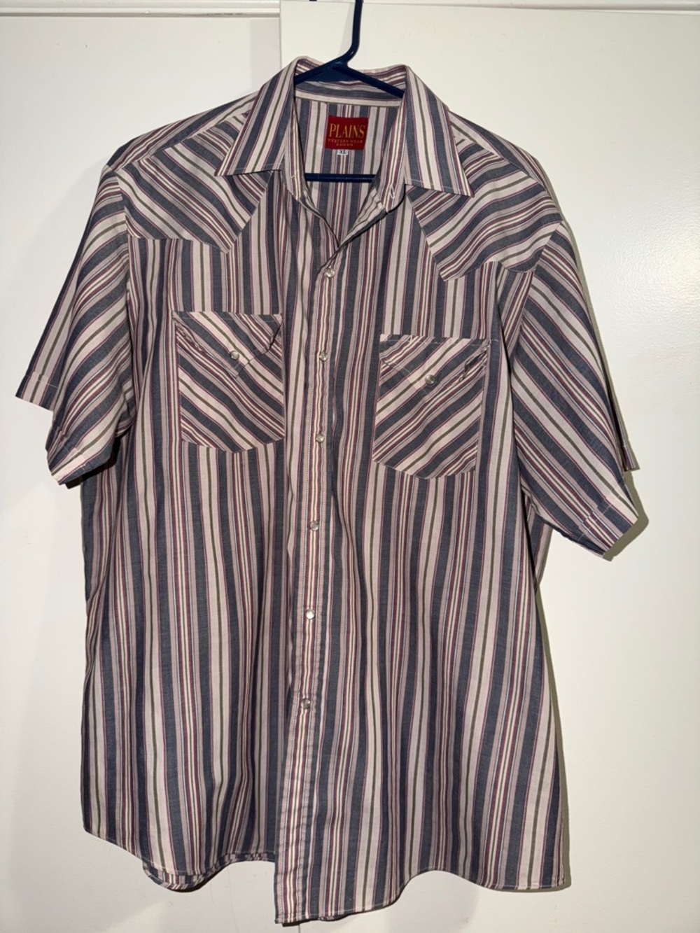 Plains Western Wear Vintage Cowboy Shirt XL